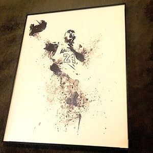 Kobe Bryant Tribute Print Photo Framed 8 x 11
